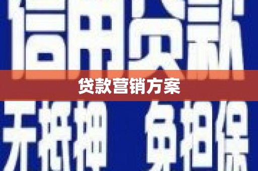 三穗贷款营销方案