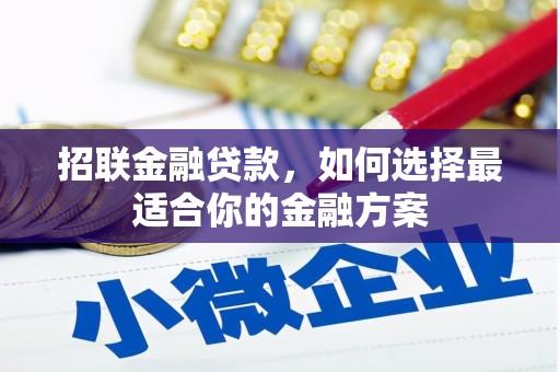 三穗招联金融贷款，如何选择最适合你的金融方案