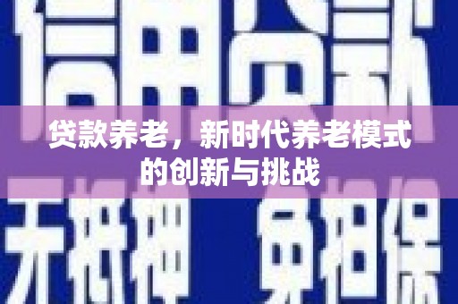 三穗贷款养老，新时代养老模式的创新与挑战