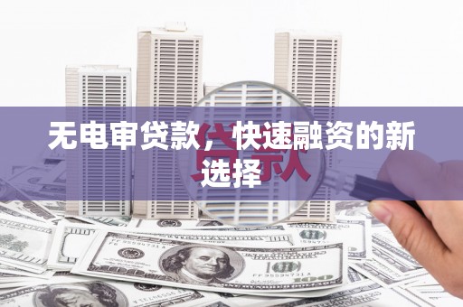 三穗无电审贷款，快速融资的新选择