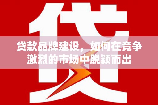 三穗贷款品牌建设，如何在竞争激烈的市场中脱颖而出