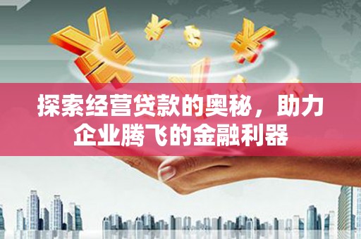 三穗探索经营贷款的奥秘，助力企业腾飞的金融利器