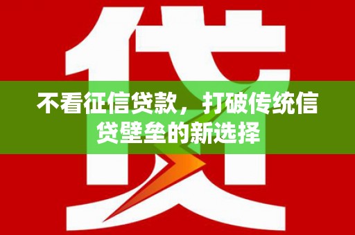 三穗不看征信贷款，打破传统信贷壁垒的新选择