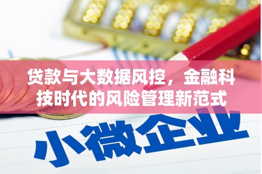 三穗贷款与大数据风控，金融科技时代的风险管理新范式