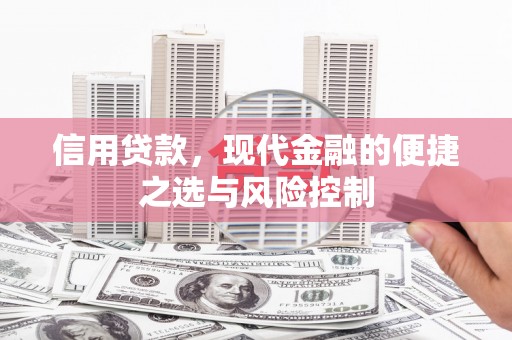 三穗信用贷款，现代金融的便捷之选与风险控制
