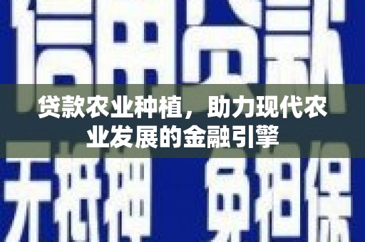 三穗贷款农业种植，助力现代农业发展的金融引擎