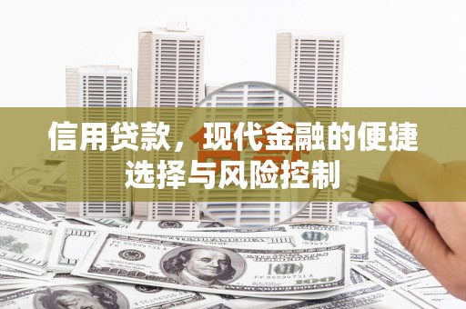 三穗信用贷款，现代金融的便捷选择与风险控制