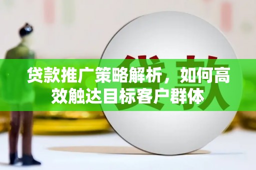 三穗贷款推广策略解析，如何高效触达目标客户群体