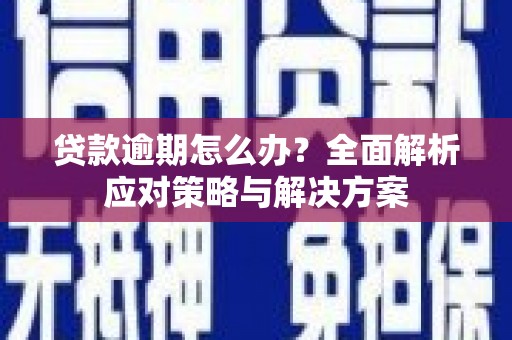 三穗贷款逾期怎么办？全面解析应对策略与解决方案