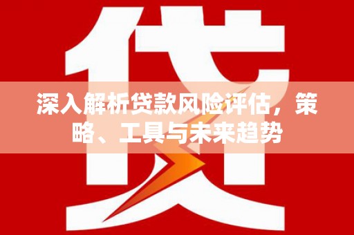 三穗深入解析贷款风险评估，策略、工具与未来趋势