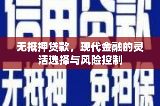 三穗无抵押贷款，现代金融的灵活选择与风险控制