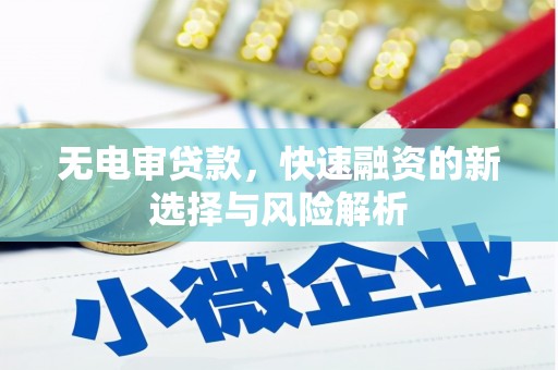 三穗无电审贷款，快速融资的新选择与风险解析