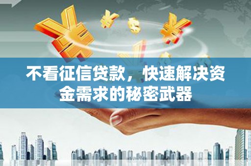 三穗不看征信贷款，快速解决资金需求的秘密武器