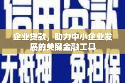 三穗企业贷款，助力中小企业发展的关键金融工具