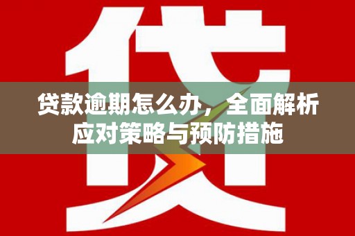 三穗贷款逾期怎么办，全面解析应对策略与预防措施