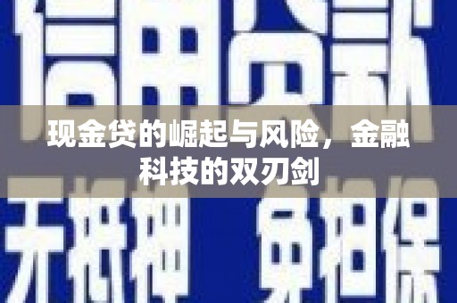 三穗现金贷的崛起与风险，金融科技的双刃剑