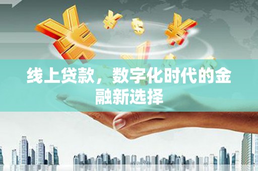 三穗线上贷款，数字化时代的金融新选择
