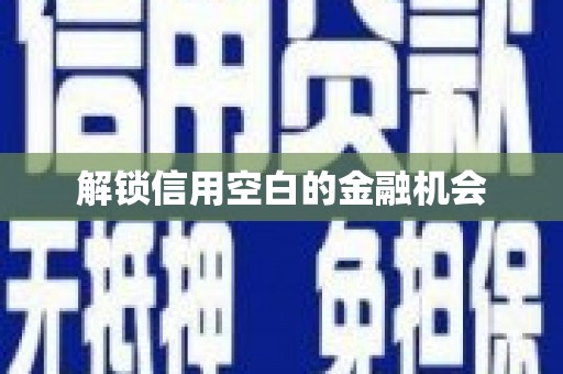 三穗解锁信用空白的金融机会