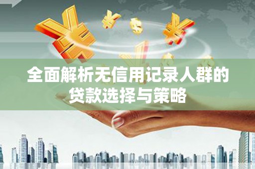 三穗全面解析无信用记录人群的贷款选择与策略