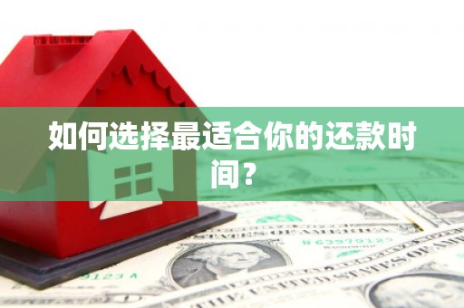 三穗如何选择最适合你的还款时间？