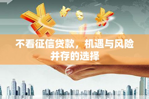 三穗不看征信贷款，机遇与风险并存的选择
