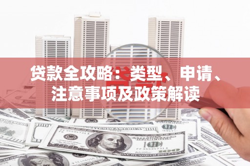 三穗贷款全攻略：类型、申请、注意事项及政策解读